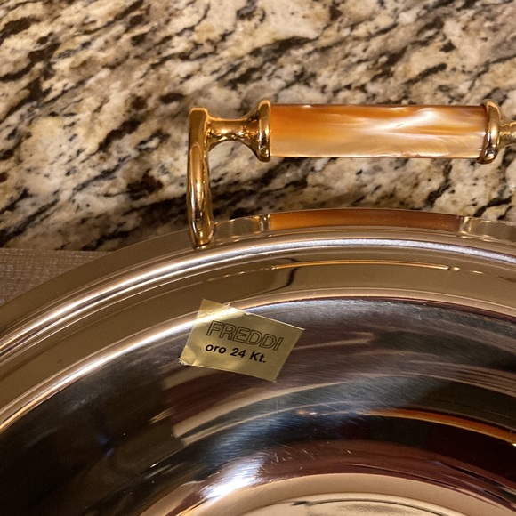 Vintage MCM Stainless Steel Serving Bowl with Lid Made in Italy - Picture 4 of 6